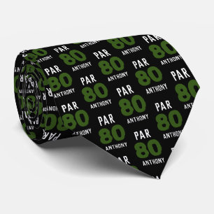 Cravate Anniversaire Golfer Green 80e heureux papa Par