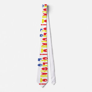 Cravate Annyeong Haseyo ! Coréen bonjour ! manuscrit du
