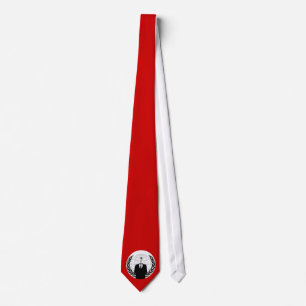 cravate anonyme rouge w/logo
