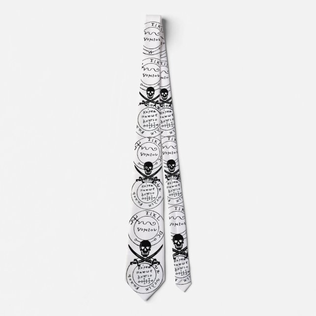 CRAVATE ANTIQUE TALISMAN / PIRATES CARTE DU TRÉSOR (Devant)