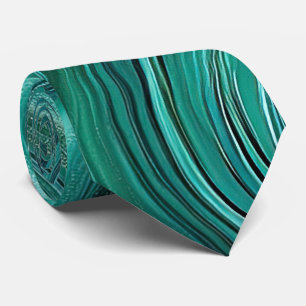Cravate Aqua Swirl Abstrait moderne