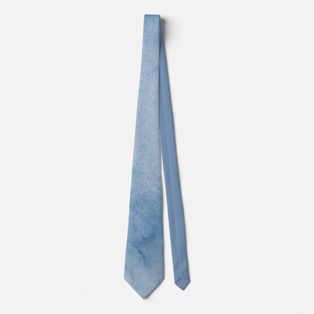 Cravate Aquarelle bleue Texture (Devant)