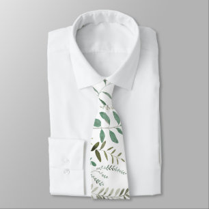 Cravate aquarelle verdure