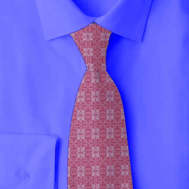 Cravate Arabesque corail (Créateur téléchargé)