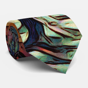 Cravate Arbre de forêt d'hiver neigeux rustique