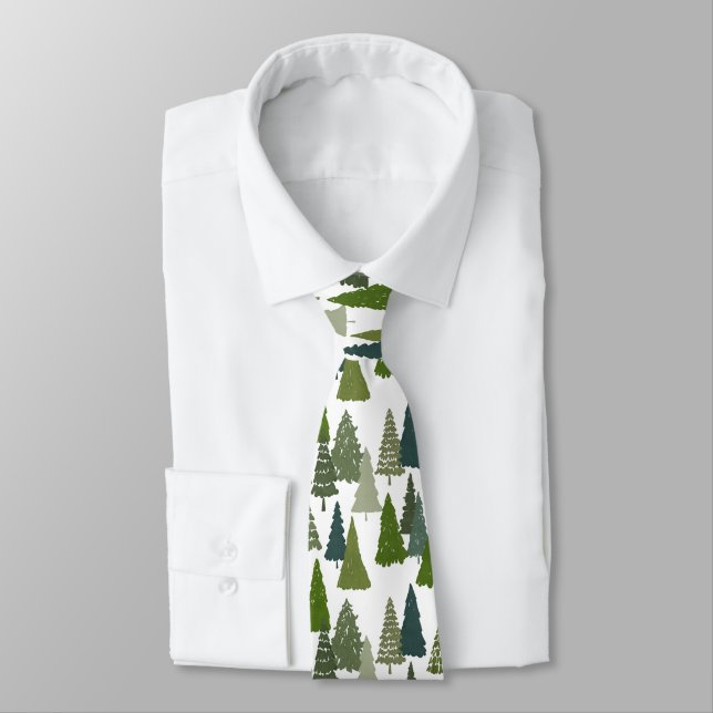 Cravate Arbre de Noël Waterton | Motif de vacances (Attaché)