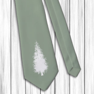 Cravate Arbres de la forêt Noël