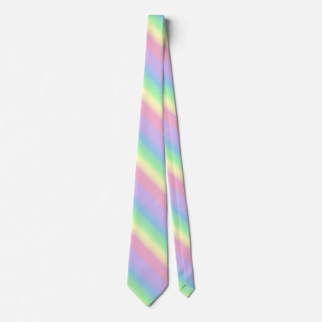 Cravate Arc-en-ciel Pastel Stripe (Devant)