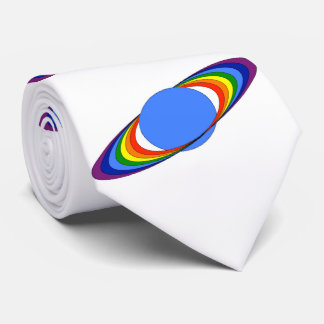 Cravate Arc-en-ciel Saturn Neckte pour des astronomes,