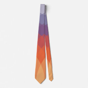 Cravate Arches pastel violettes, orange et bleues