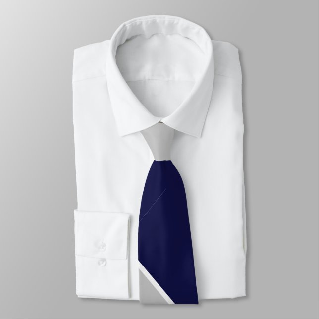 Cravate Argent et blanc (Attaché)