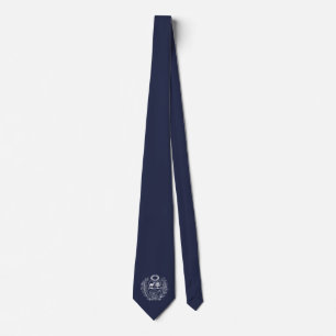 Cravate Armoiries bleu marine péruvienne