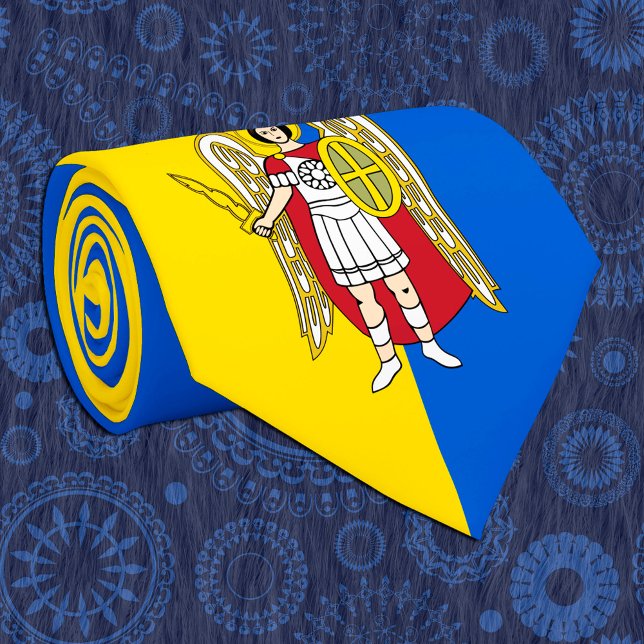 Cravate Armoiries de la ville de Kiev, drapeau ukrainien (Créateur téléchargé)