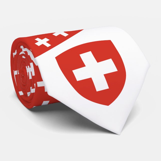 Cravate Armoiries de Suisse, Drapeau de Suisse (Roulé)