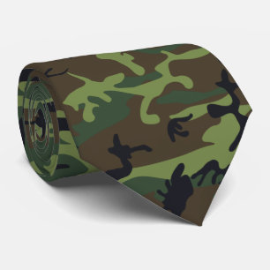 Cravate Army Camouflage Veteran Neckties Neck Tie