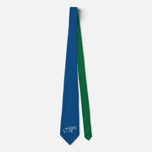 Cravate Arrière - plan couleur uniquement - bleu vert + mo