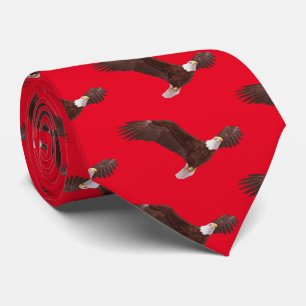 Cravate Arrière - plan patriotique rouge de l'aigl
