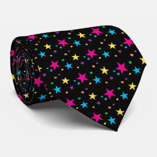 Cravate Arrière - plan personnalisable Confetti étoiles 