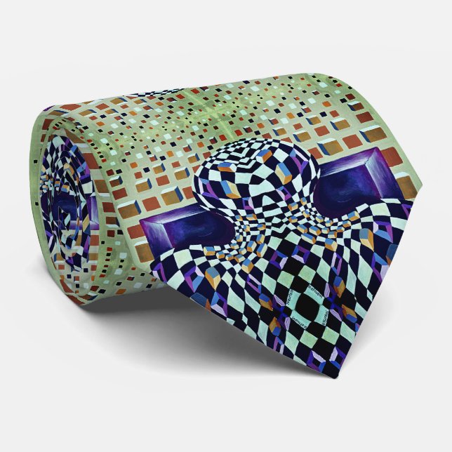 Cravate Art déco - Diffusion Abstraite (Roulé)