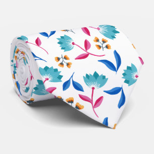 Cravate Art floral folklorique lumineux