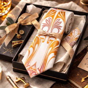 Cravate Art Nouveau Élégant Vintage Inspiré pour Hommes