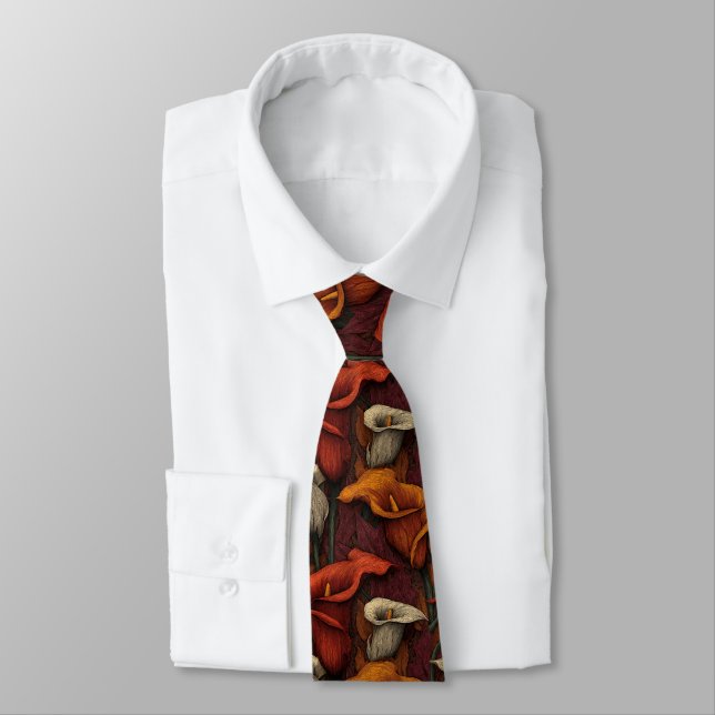 Cravate Artistic Gifts For Husband Calla Lilies Floral (Attaché)