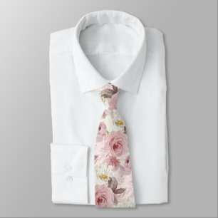 Cravate ArtsApp H2 Dusty Rose Roses Mariage
