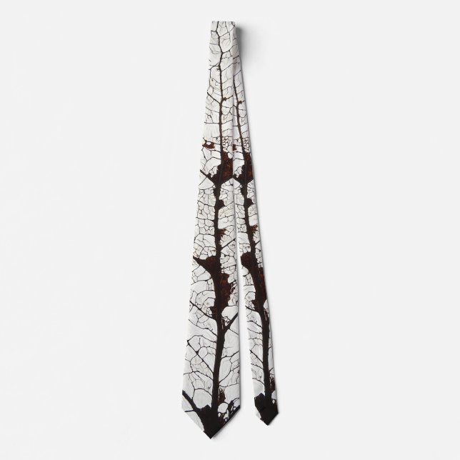 Cravate Aspen Feuille Squelette 1 (Devant)