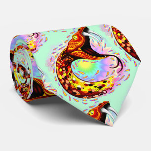 Cravate Attaque de serpent Psychedelic Surreal Art