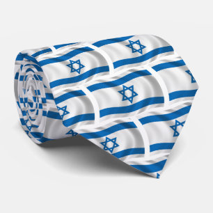 Cravate au drapeau d'Israël
