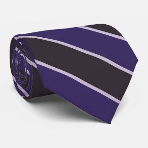 Cravate Aubergine Violet Rose Et Bandes Diagonales