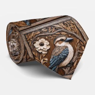 Cravate Australian Kookaburra Wood Art Print