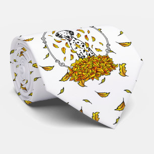 Cravate Automne laisse Dalmatie (noir 1) Chien Jouer migno