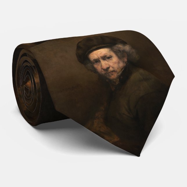 Cravate Autoportrait avec Beret par Rembrandt (Roulé)