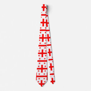 Cravate avec Drapeau de Géorgie