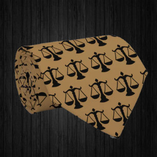 Cravate Avocat à la loi Balance d'or de la justice