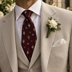 Cravate Bague de sceau de mariage Old Money Boutonnière Bo