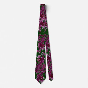 Cravate BAIES MAGIQUES Tourbillons Floraux Fantastiques