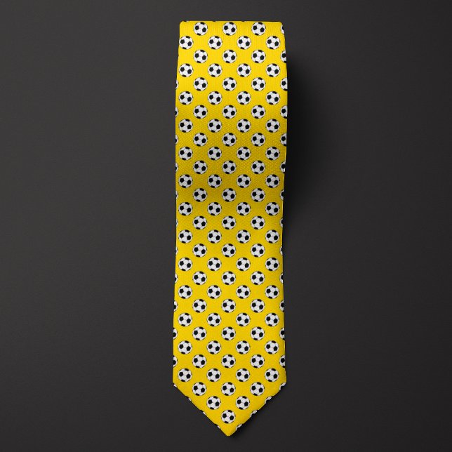 Cravate Balle de football Football jaune (Créateur téléchargé)