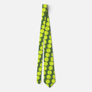 Cravate balle de tennis jaune
