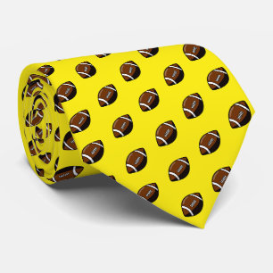 Cravate Ballons de football de couleur d'équipe jaune