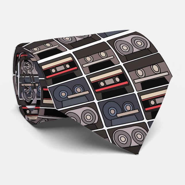 Cravate Bande Cassette Rétro (Roulé)