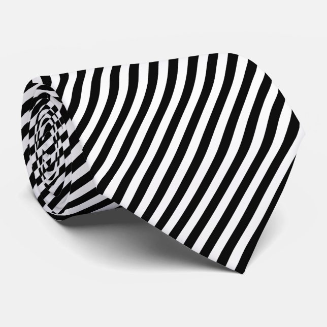 Cravate Bande de broche noire | Couleur Arrière - plan do- (Roulé)