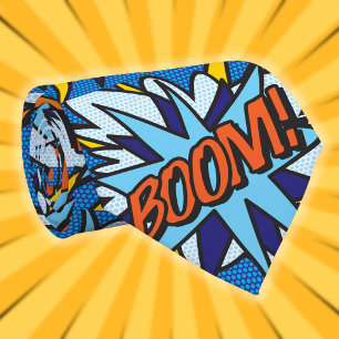 Cravate Bande dessinée Pop Art BOOM Super-héros