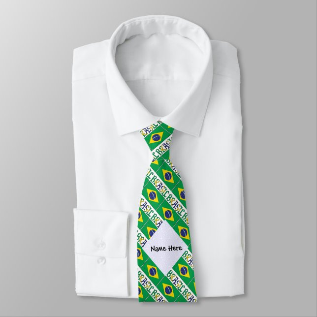 Cravate Bandeira do Brasil e Brasil Come o Nome (Attaché)