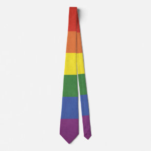 Cravate Bandes arc-en-ciel