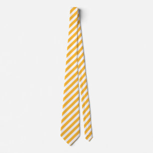Cravate Bandes de bonbons jaune et blanc ensoleillé