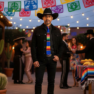 Cravate bandes de serape colorées