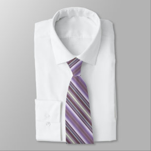 Cravate Bandes diagonales inspirées de la mode violette co