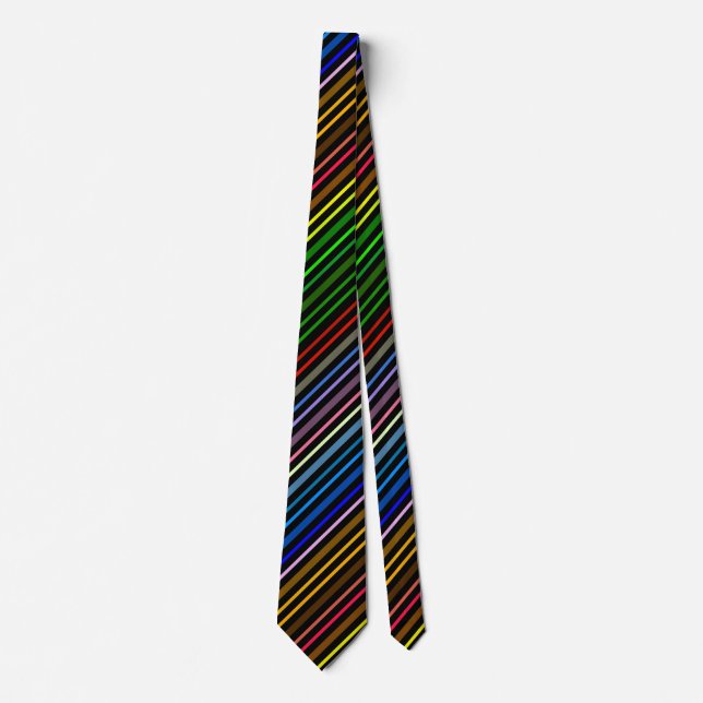 Cravate Bandes multicolores (Devant)